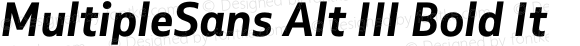 MultipleSans Alt III Bold It