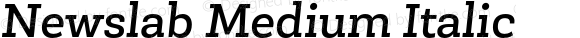 Newslab Medium Italic