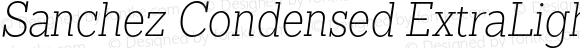 SanchezCondensedExtraLight-Italic