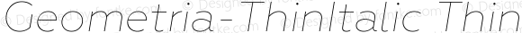 Geometria-ThinItalic Thin Italic