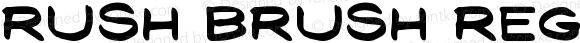 Rush Brush Regular Version 1.002;Fontself Maker 3.5.8