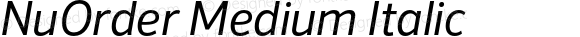 NuOrder Medium Italic