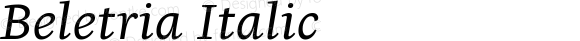 Beletria-Italic