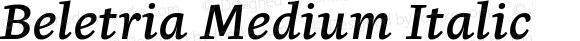 Beletria Medium Italic