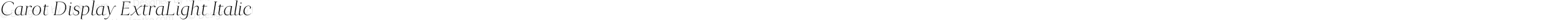 CarotDisplay-ExtraLightItalic