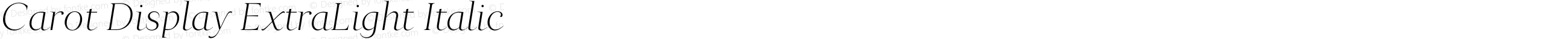 CarotDisplay-ExtraLightItalic