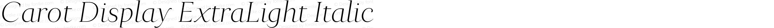 CarotDisplay-ExtraLightItalic