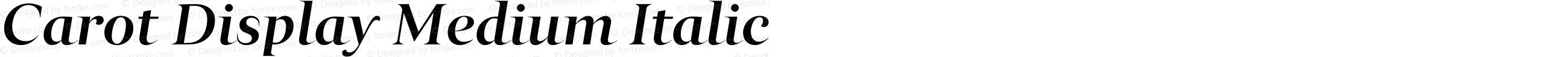 Carot Display Medium Italic