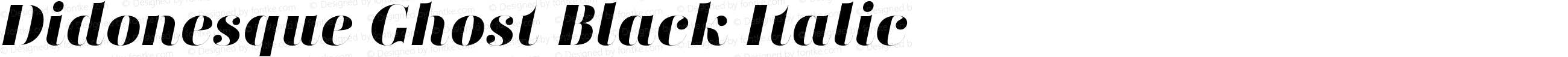 Didonesque Ghost Black Italic