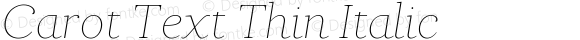 Carot Text Thin Italic