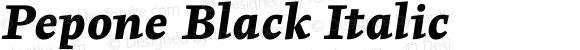 Pepone Black Italic