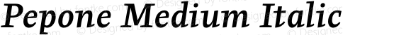 Pepone Medium Italic