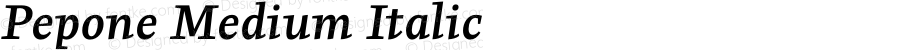 Pepone Medium Italic