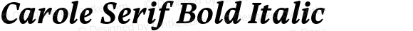 Carole Serif Bold Italic