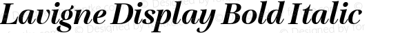 Lavigne Display Bold Italic