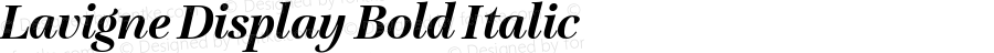 Lavigne Display Bold Italic