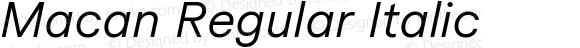 Macan Regular Italic