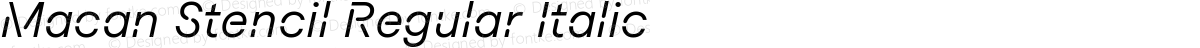 Macan Stencil Regular Italic