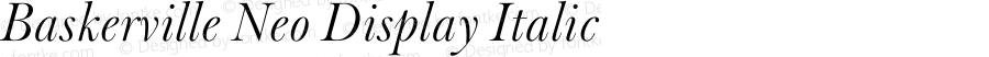 Baskerville Neo Display Italic