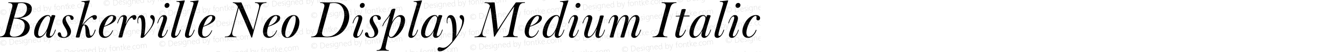 Baskerville Neo Display Medium Italic