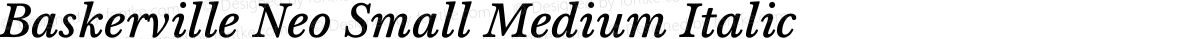 Baskerville Neo Small Medium Italic