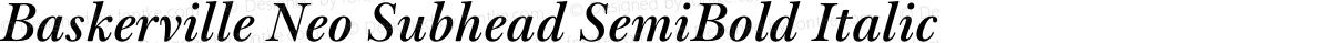 Baskerville Neo Subhead SemiBold Italic