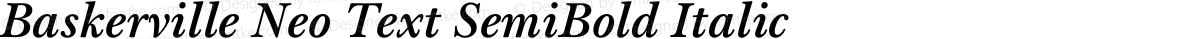 Baskerville Neo Text SemiBold Italic