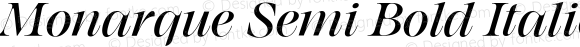 Monarque Semi Bold Italic