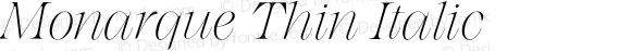 Monarque Thin Italic