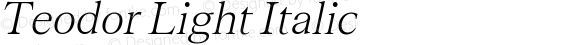 Teodor Light Italic