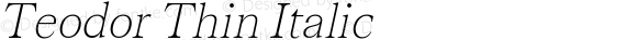 Teodor Thin Italic