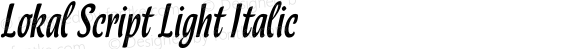 Lokal Script Light Italic