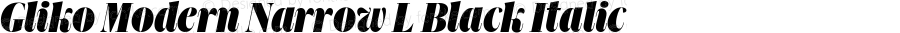 Gliko Modern Narrow L Black Italic