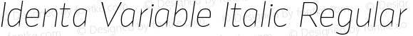 Identa Variable Italic Regular