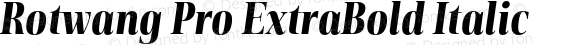 Rotwang Pro ExtraBold Italic