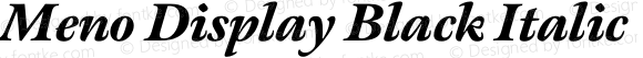 MenoDisplay Black Italic