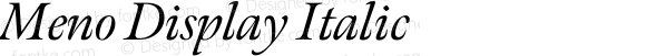 MenoDisplay Italic