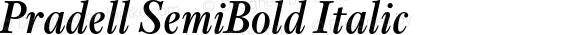 Pradell SemiBold Italic