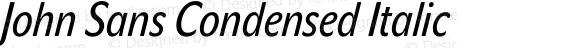John Sans Condensed Italic