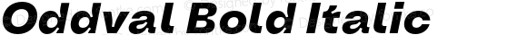 Oddval Bold Italic