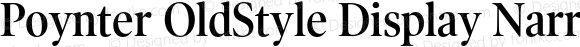 Poynter OldStyle Display Narrow SemiBold