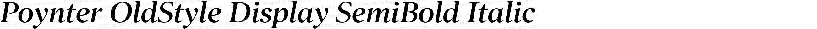 Poynter OldStyle Display SemiBold Italic