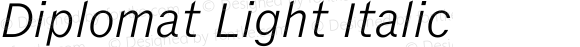 Diplomat Light Italic