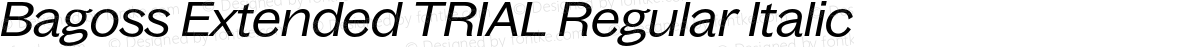 Bagoss Extended TRIAL Regular Italic