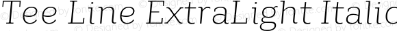 Tee Line ExtraLight Italic