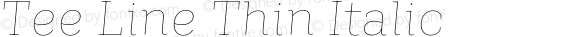 Tee Line Thin Italic