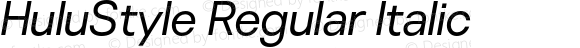 HuluStyle Regular Italic