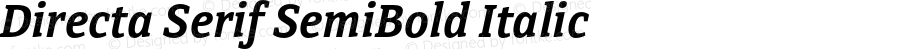 DirectaSerifSemiBold-Italic