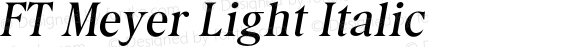 FT Meyer Light Italic