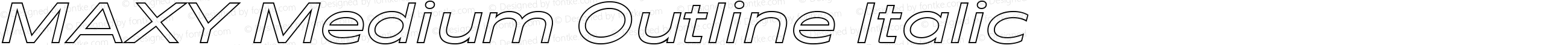 MAXY Medium Outline Italic